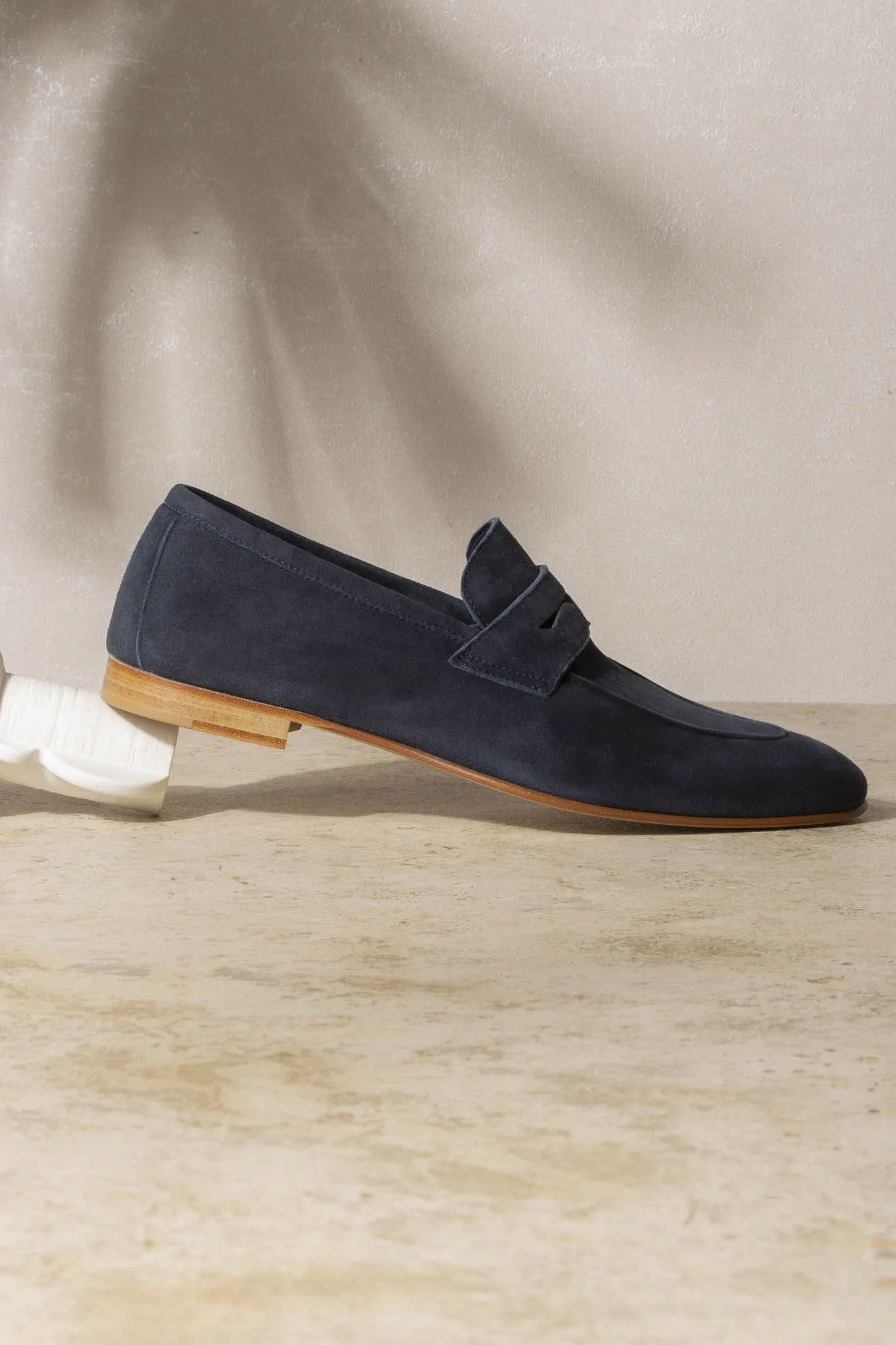 Blue soft penny loafers - Made In Italy Quick Go