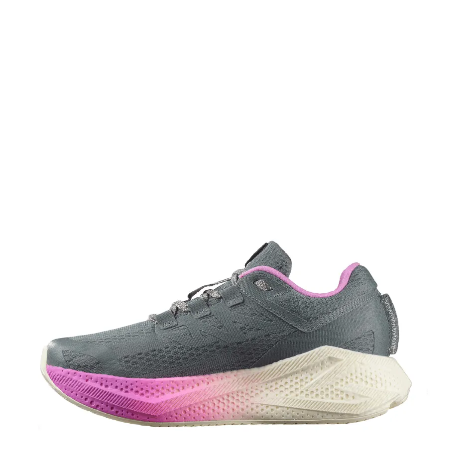 Salomon Women's Aeroglide 3 Running Shoes in Sedona Sage/Vanilla Ice/Cyclamen AW25 running on trail Ventilated