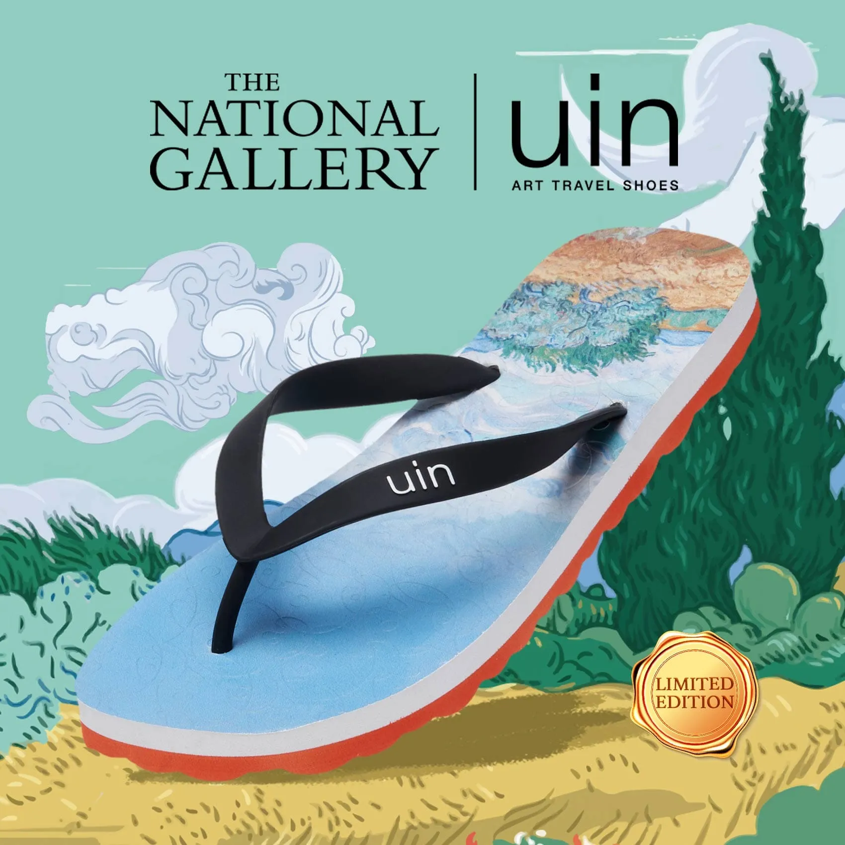 Soft Step Van Gogh Wheatfield with Cypresses Blanes Men