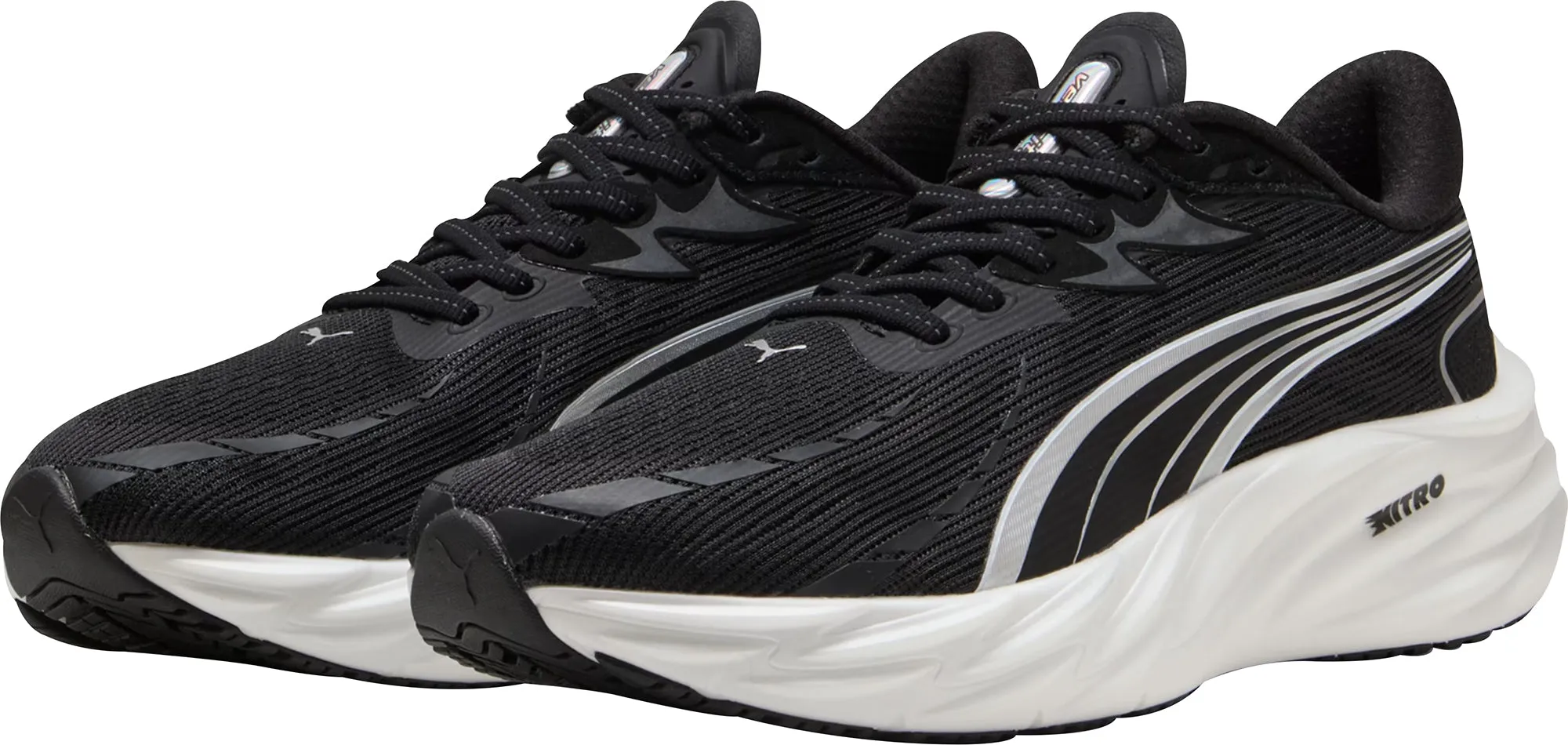 Sky Blue Calm Tone Puma Velocity Nitro 4 Mens Running Shoes - Black