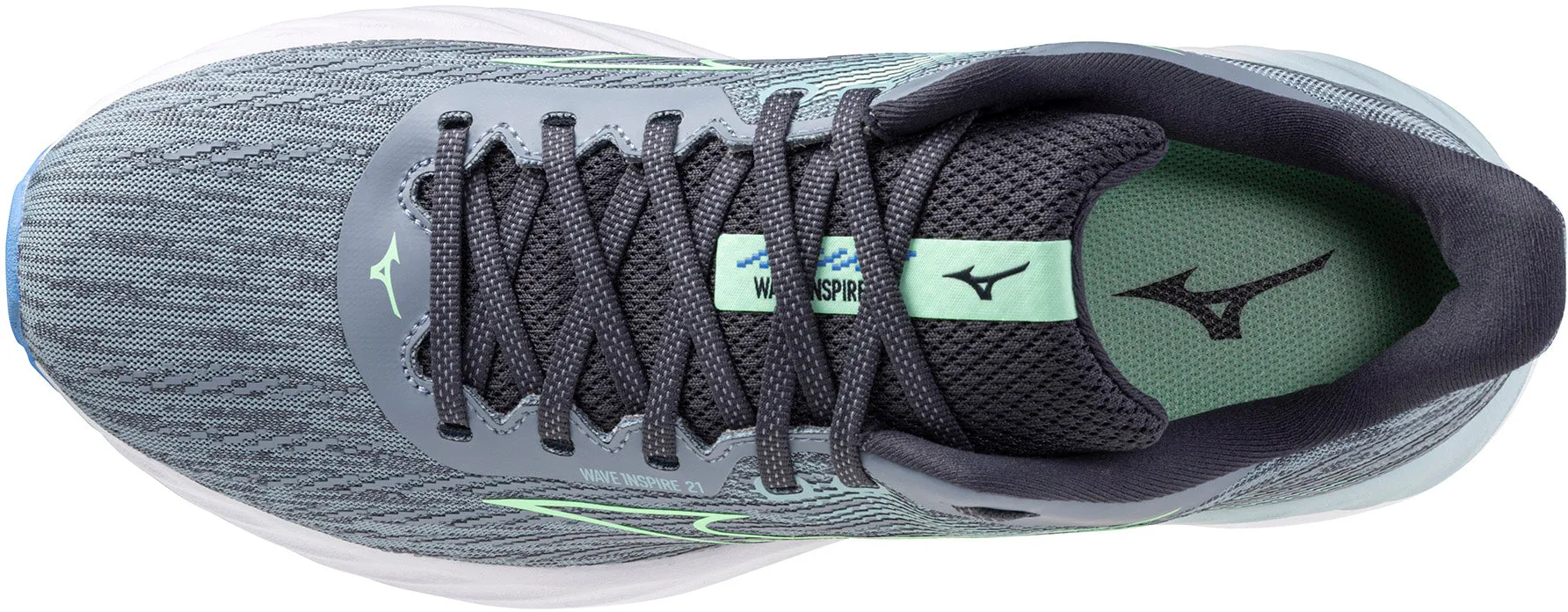 Mizuno Wave Inspire 21 Mens Running Shoes - Grey Teen Fun