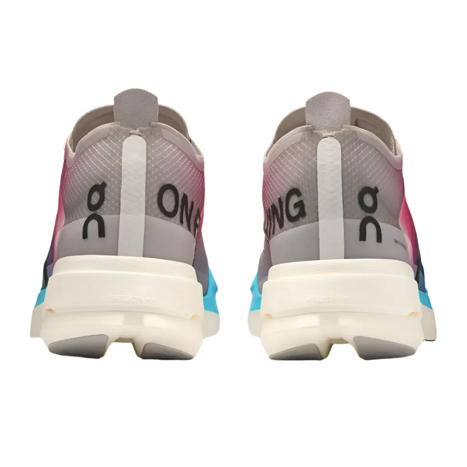 On Men's Cloudboom Strike Running Shoes in White/Horizon AW25 foam