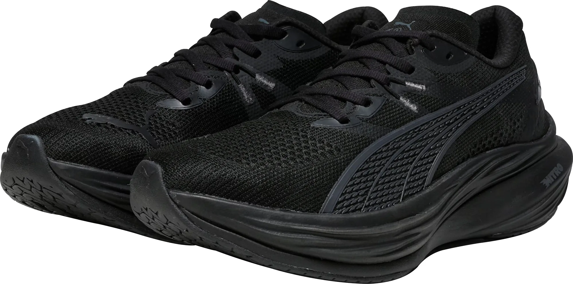 Hill Walk Top Rated Puma Deviate Nitro 3 WIDE FIT Mens Running Shoes - Black