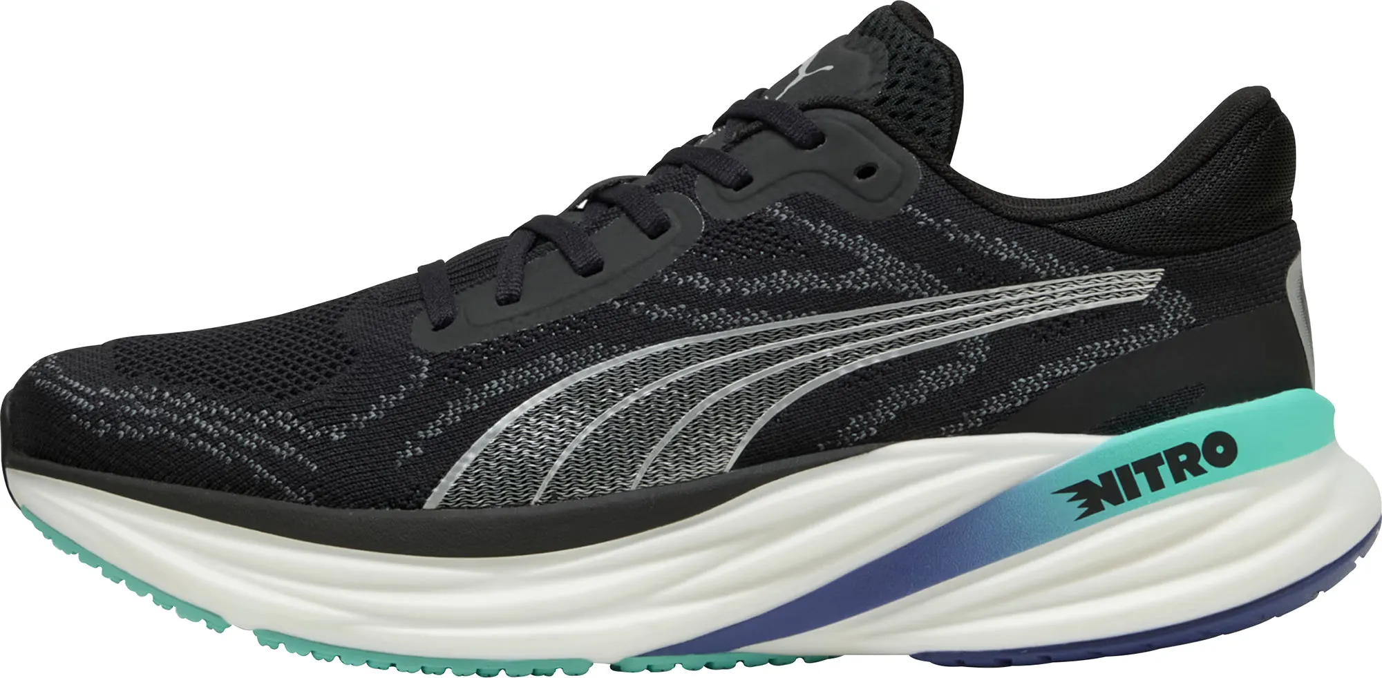 Puma Magnify Nitro 2 Mens Running Shoes - Black Breathable City Adventure Night Out