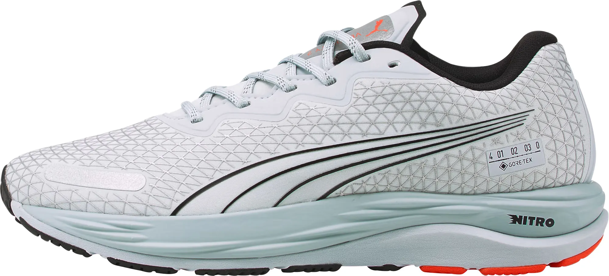 Neutral Glow Party Glow Puma Velocity Nitro 2 GORE-TEX Mens Running Shoes - Grey