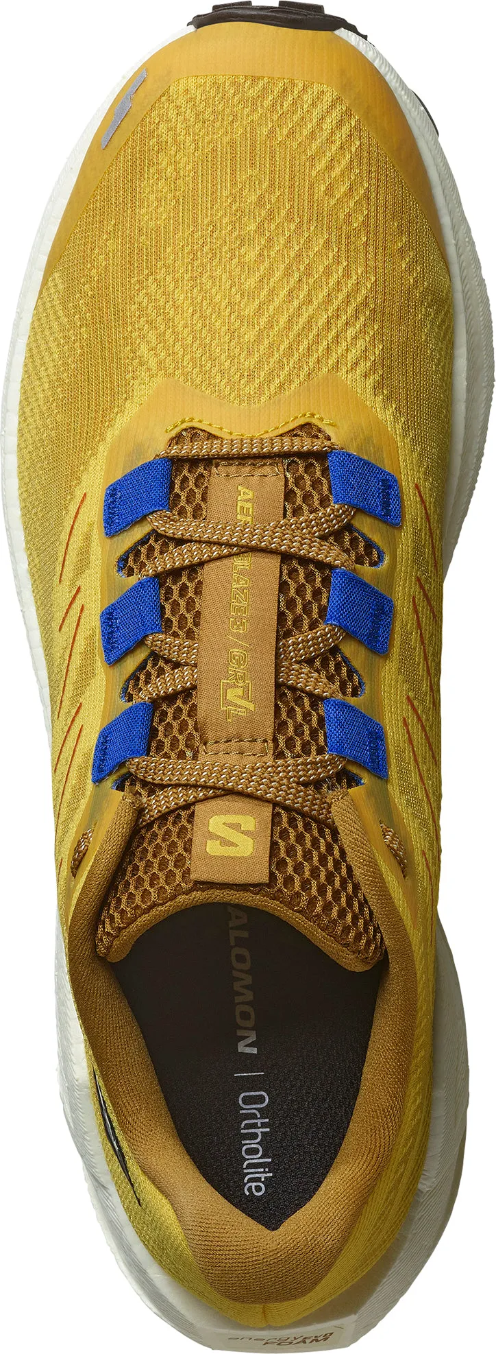 Breathable Lining Salomon Aero Blaze 3 GRVL Mens Trail Running Shoes - Yellow