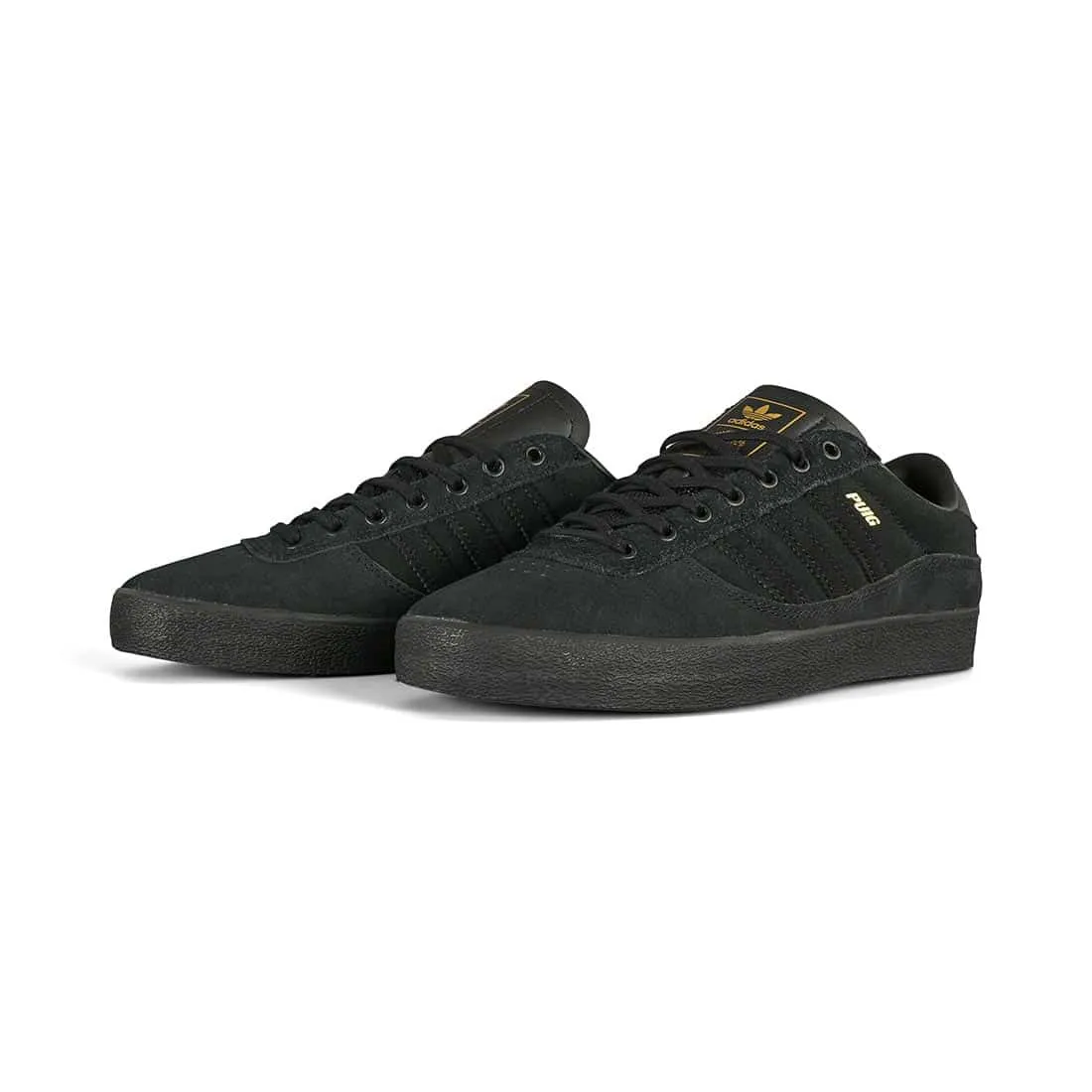 Precision fit Adidas Skateboarding Puig Indoor Skate Shoes - Core Black/Core Black/Gum