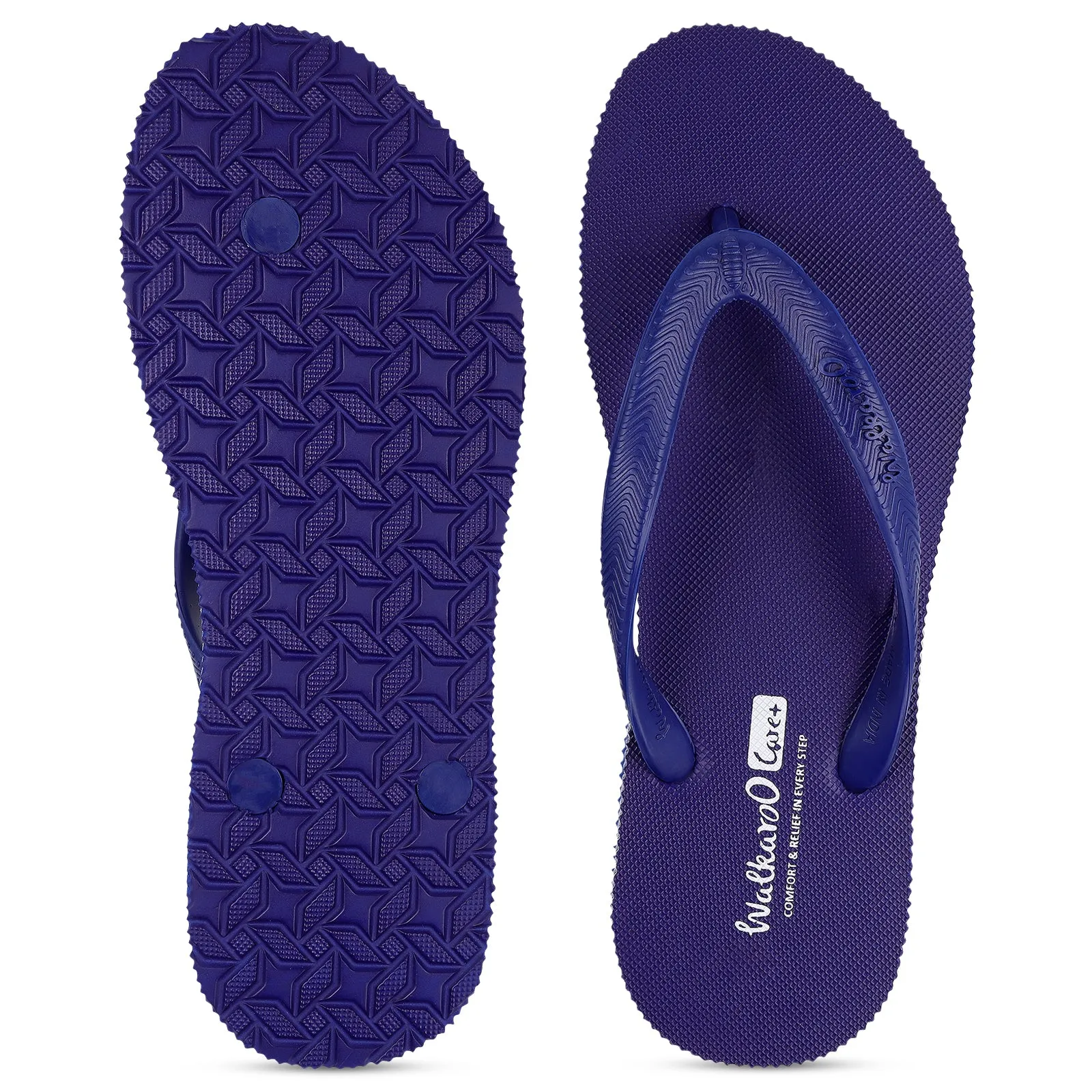 Women's Care Plus Slippers  - HL252 Blue Relax Fit Casual Garden Look