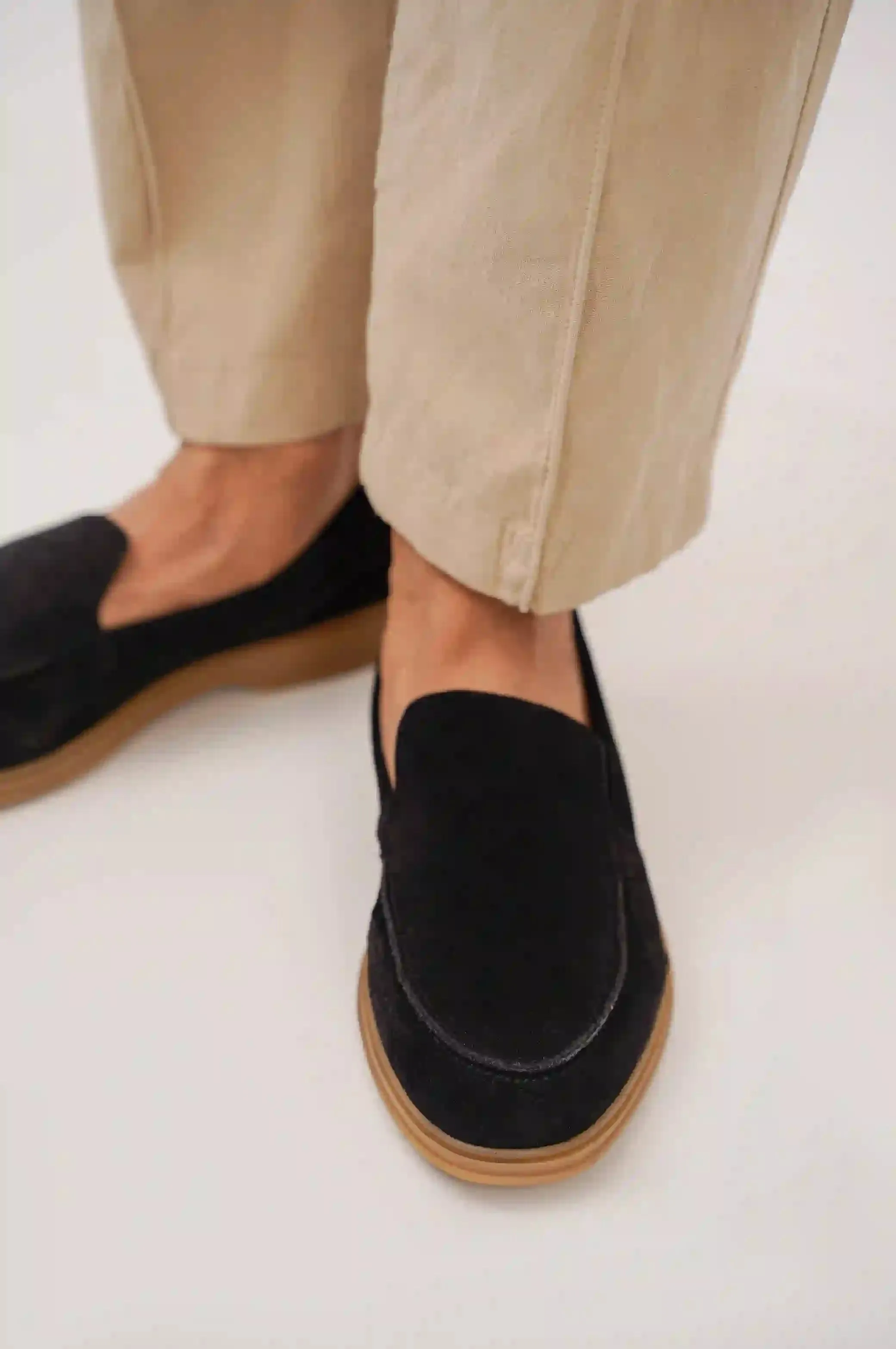 Leather Trim Music Lane SLIP ON LOAFERS