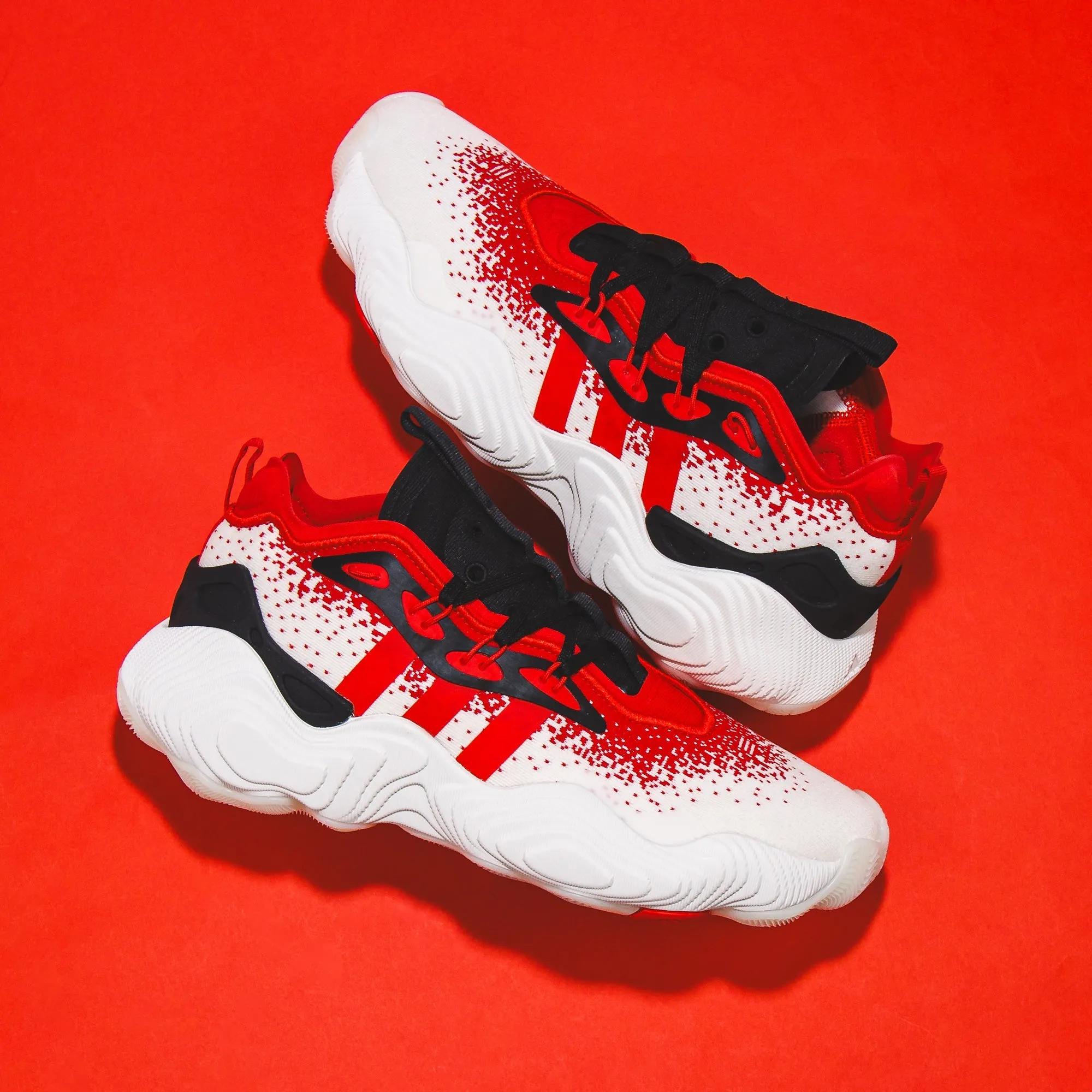 Durable Lacing Adidas Basketball Men Trae Young 3 White Red IE2704
