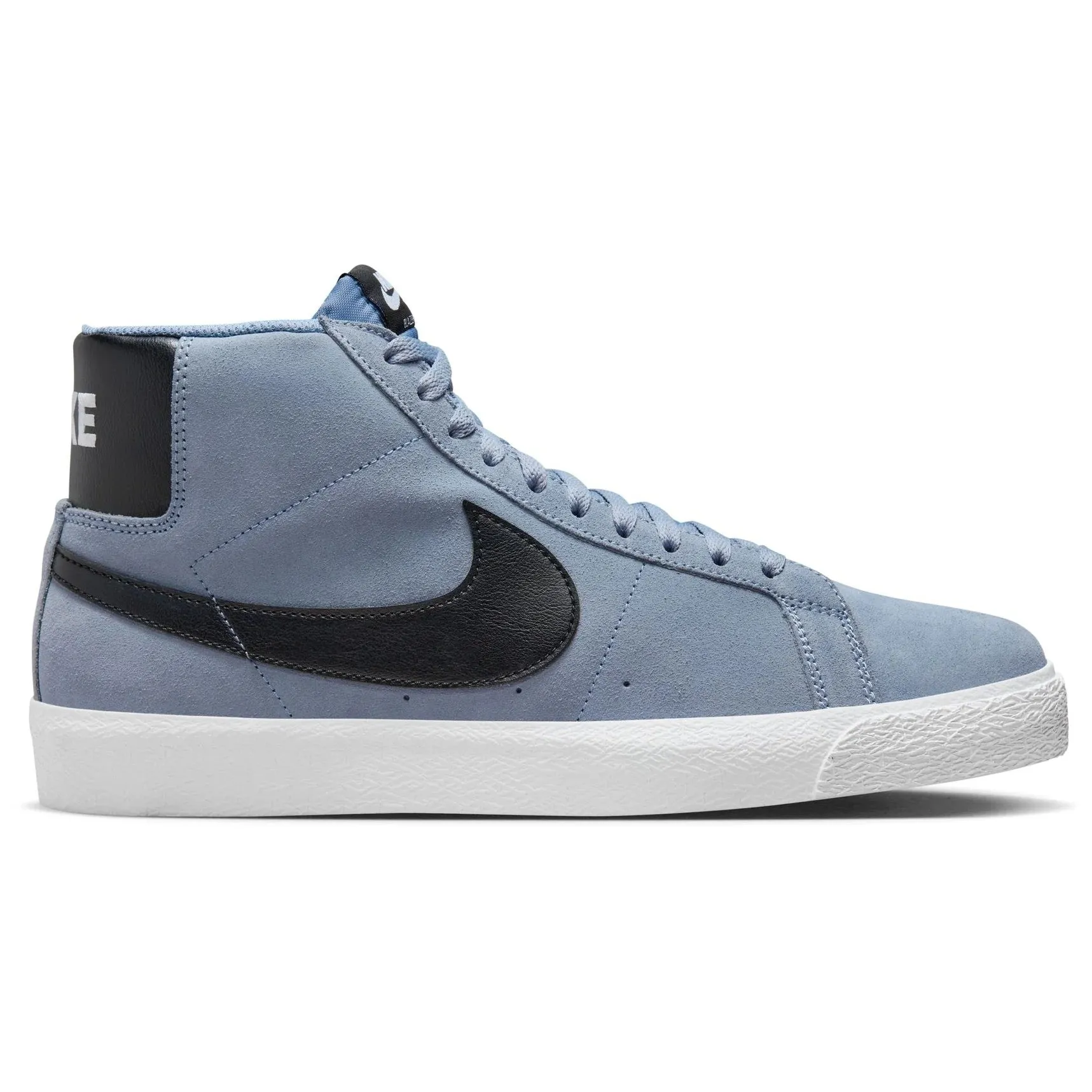Classic Edge Skater Ready Fit Nike SB Zoom Blazer Mid Shoes - Ashen Slate/Black-White