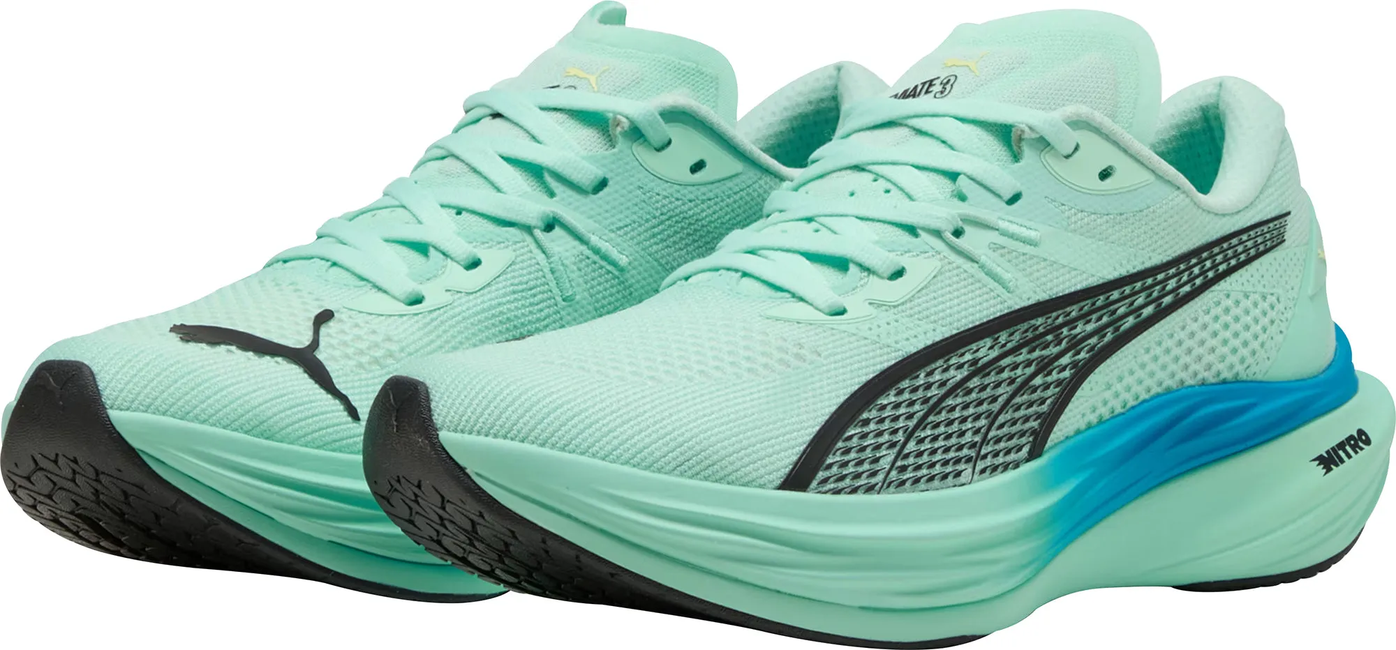 Puma Deviate Nitro 3 Mens Running Shoes - Green Durable Construction