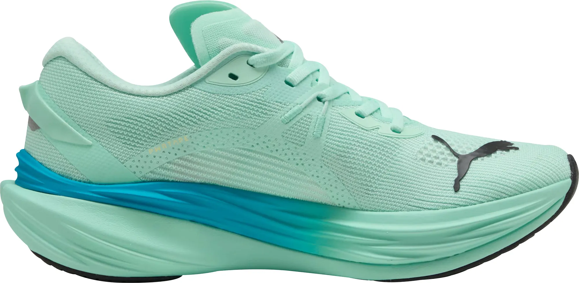 Puma Deviate Nitro 3 Mens Running Shoes - Green Love Path Sun Glow
