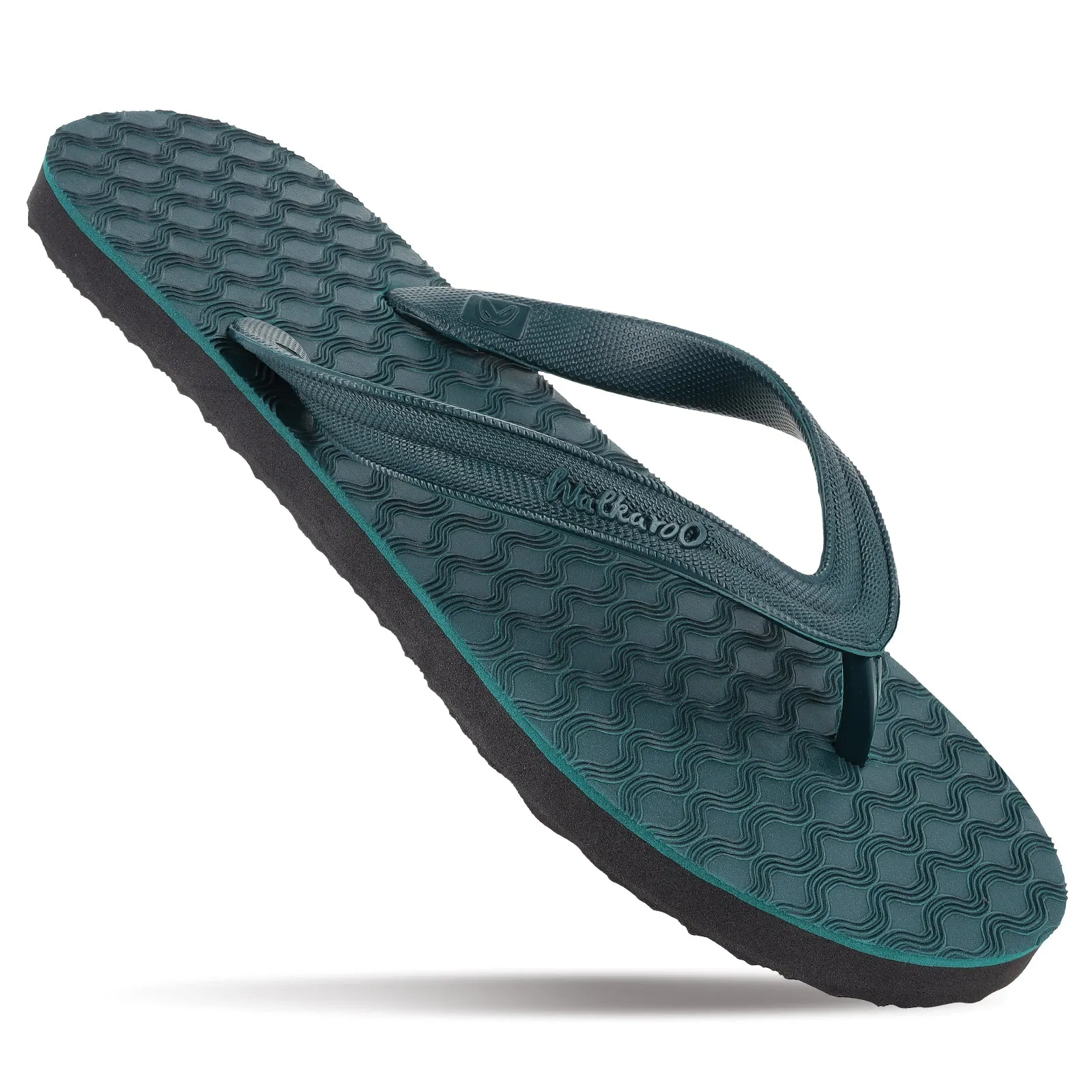 Easy Fit Beach Sunny Escape Men's Hawai Slippers - HG206 Forest Green Black