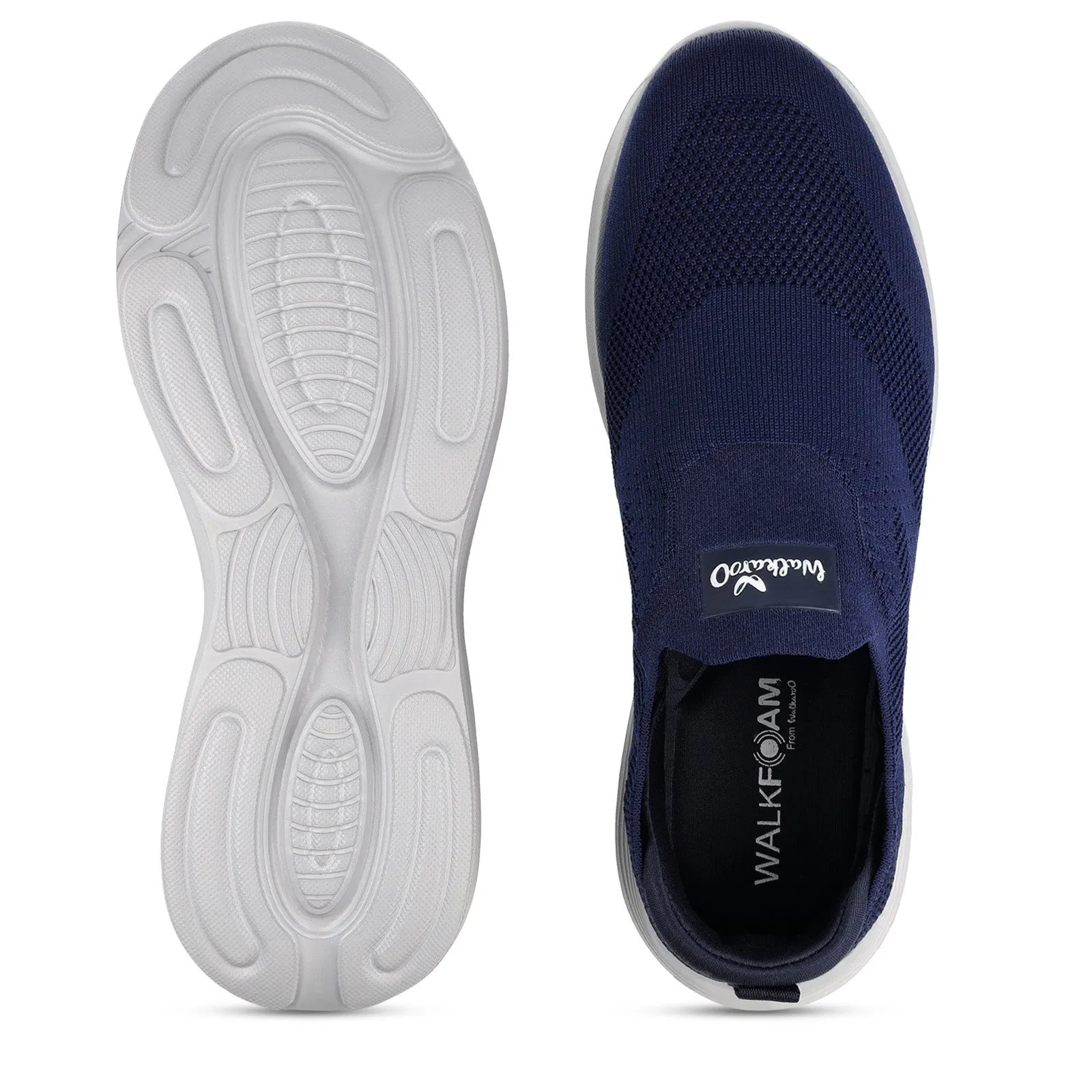 Walkaroo Men Pull-on Belly Shoes - WS9539 Navy Blue Closure Easy Slip On Instant Comfort