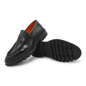 6774 - Mens Polished Leather Chunky Loafer Street Mood