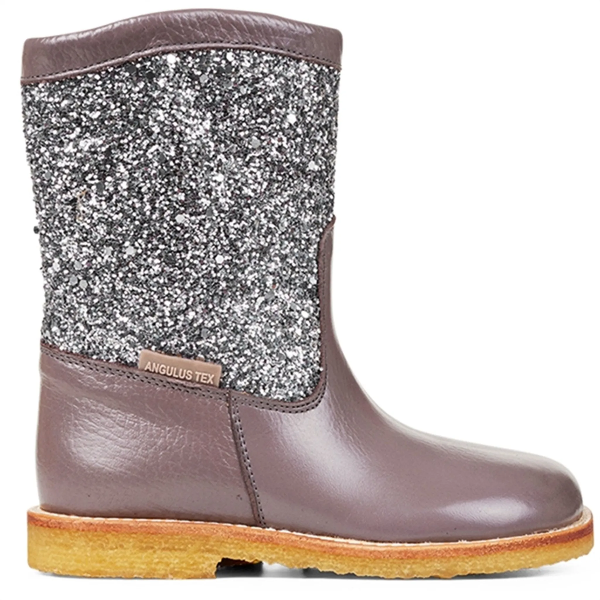 Angulus Tex Boots With Zipper Lavender/Dusty Lavender Glitter Snow Exploration Snow Outdoor Snow Gear