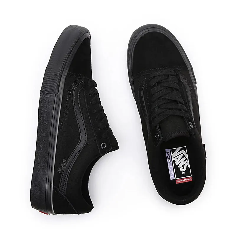 Vans Skate Old Skool Skateboarding Shoes - Black/Black Concrete Friendly
