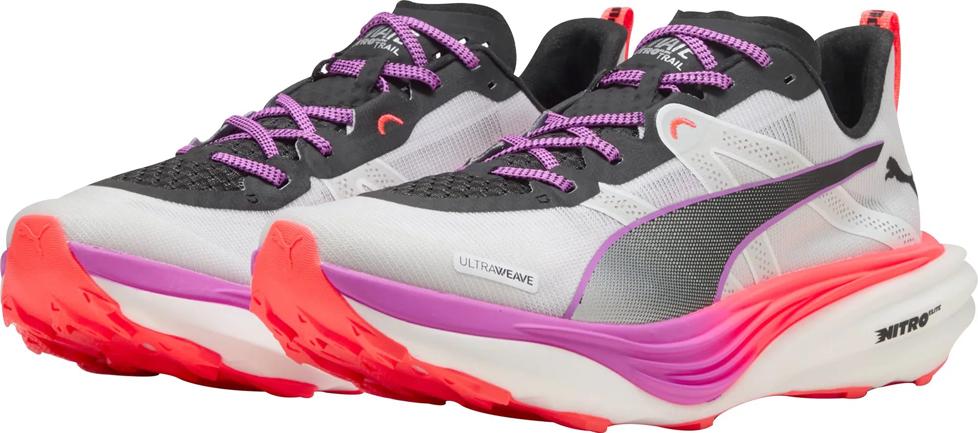 Street Run Fashionable Puma Deviate Nitro Elite Mens Trail Running Shoes - White