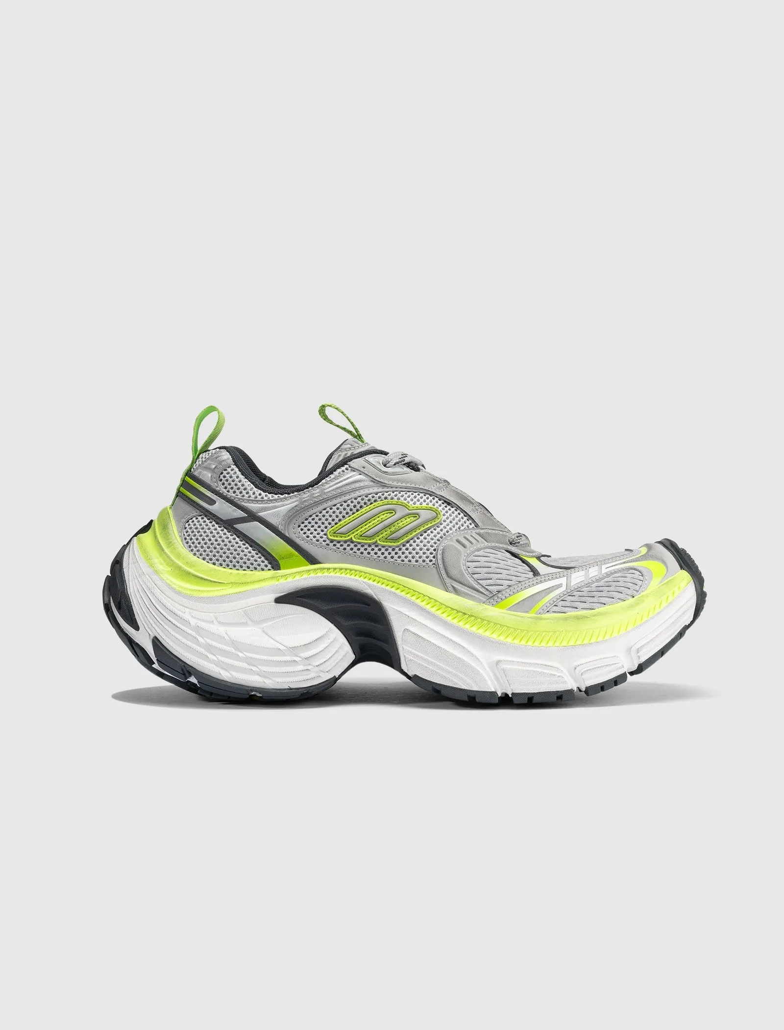 Stretch Fabric Weekend Trip Hero Mode 6XL SNEAKER "GREY/WHITE/GREEN/VOLT"