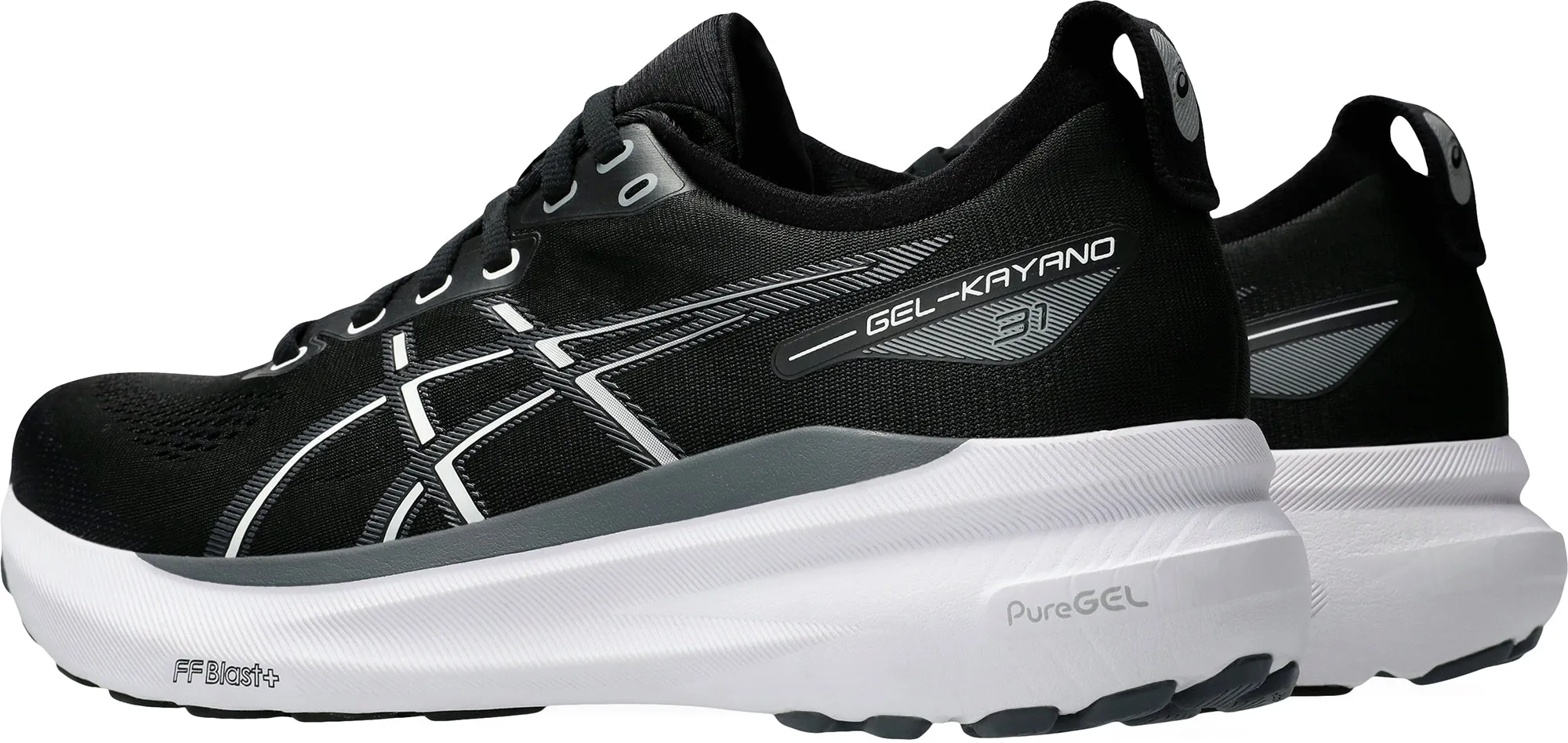 Asics Gel Kayano 31 Mens Running Shoes - Black Breathable mesh