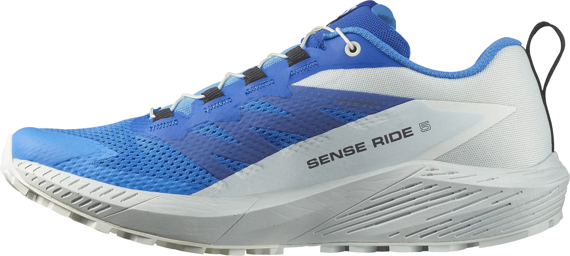 Salomon Sense Ride 5 Mens Trail Running Shoes - Blue Red Glow