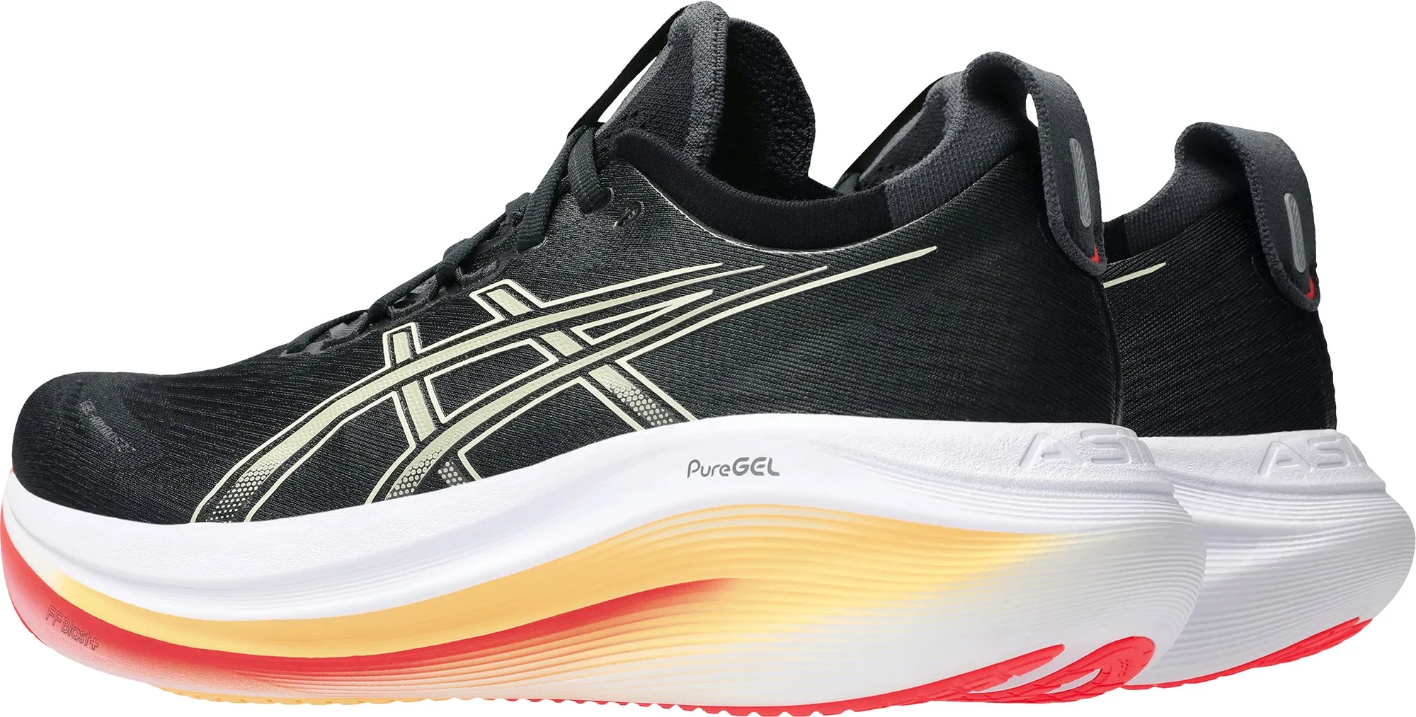 Seamless Fit Work Commute Asics Gel Nimbus 27 Mens Running Shoes - Black