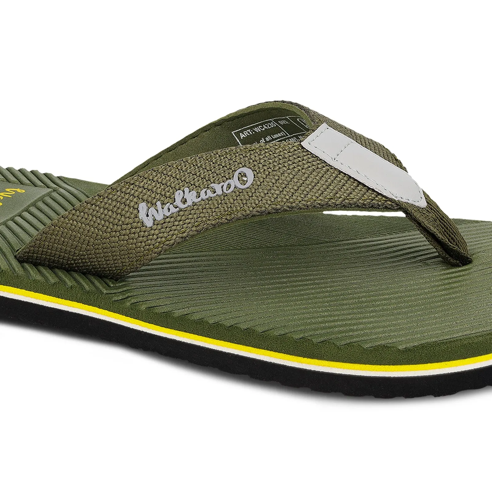 Men's Flip-Flop Slippers - WC4235 Olive Relaxing Walks