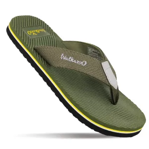 Men's Flip-Flop Slippers - WC4235 Olive Sunny Pool Day