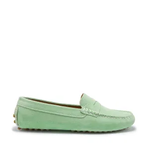 Modern Ease Smart Edge Women's Penny Driving Loafers, lagoon green suede