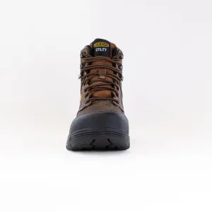 Mountain Ready Secure Hold KEEN Utility Evanston 6" Waterproof Boot - Carbon Toe (Men's) - Bison/Black