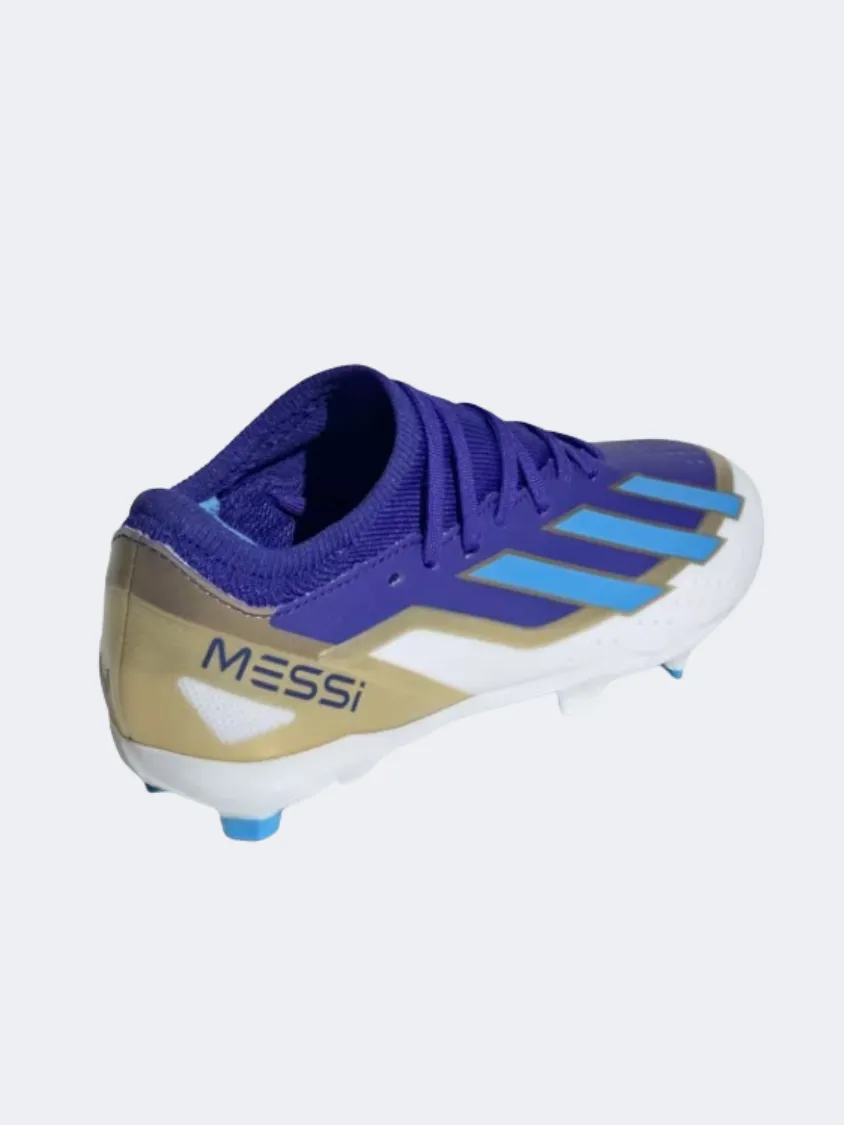 Adidas X Crazyfast League Kids Football Shoes Blue/Burst/White Motion control Tactical Grip