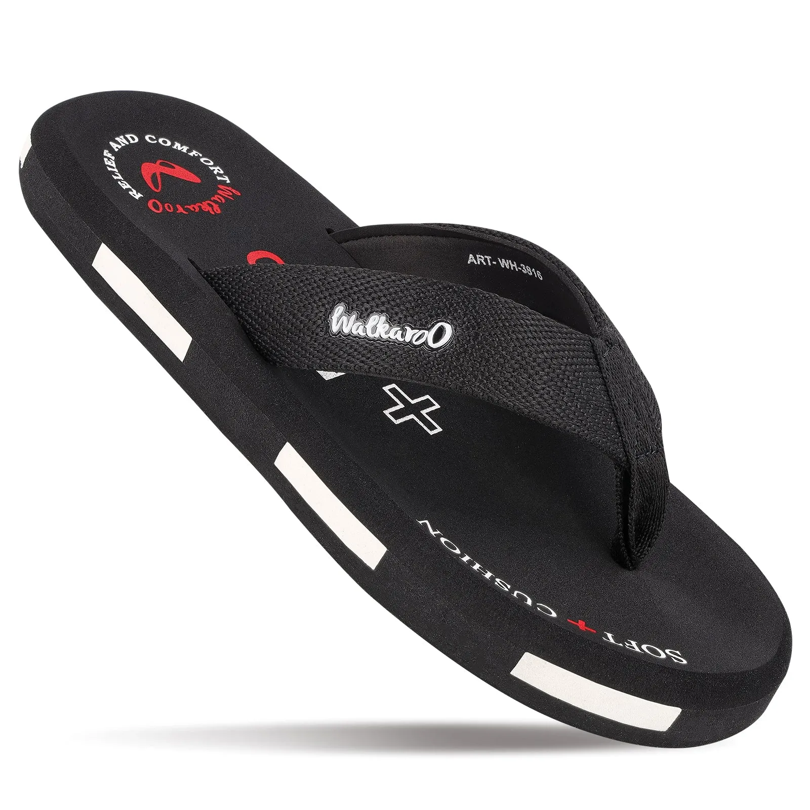 Coastal Sandals Resort Day Outfit Men's Care Plus Flip-Flop  - WH3816 Black