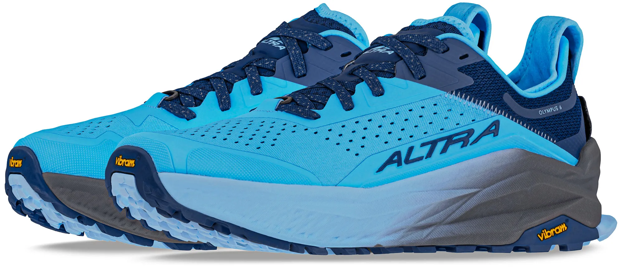 Ventilated Mesh Travel Enthusiasts Office Cool Altra Olympus 6 Mens Trail Running Shoes - Blue