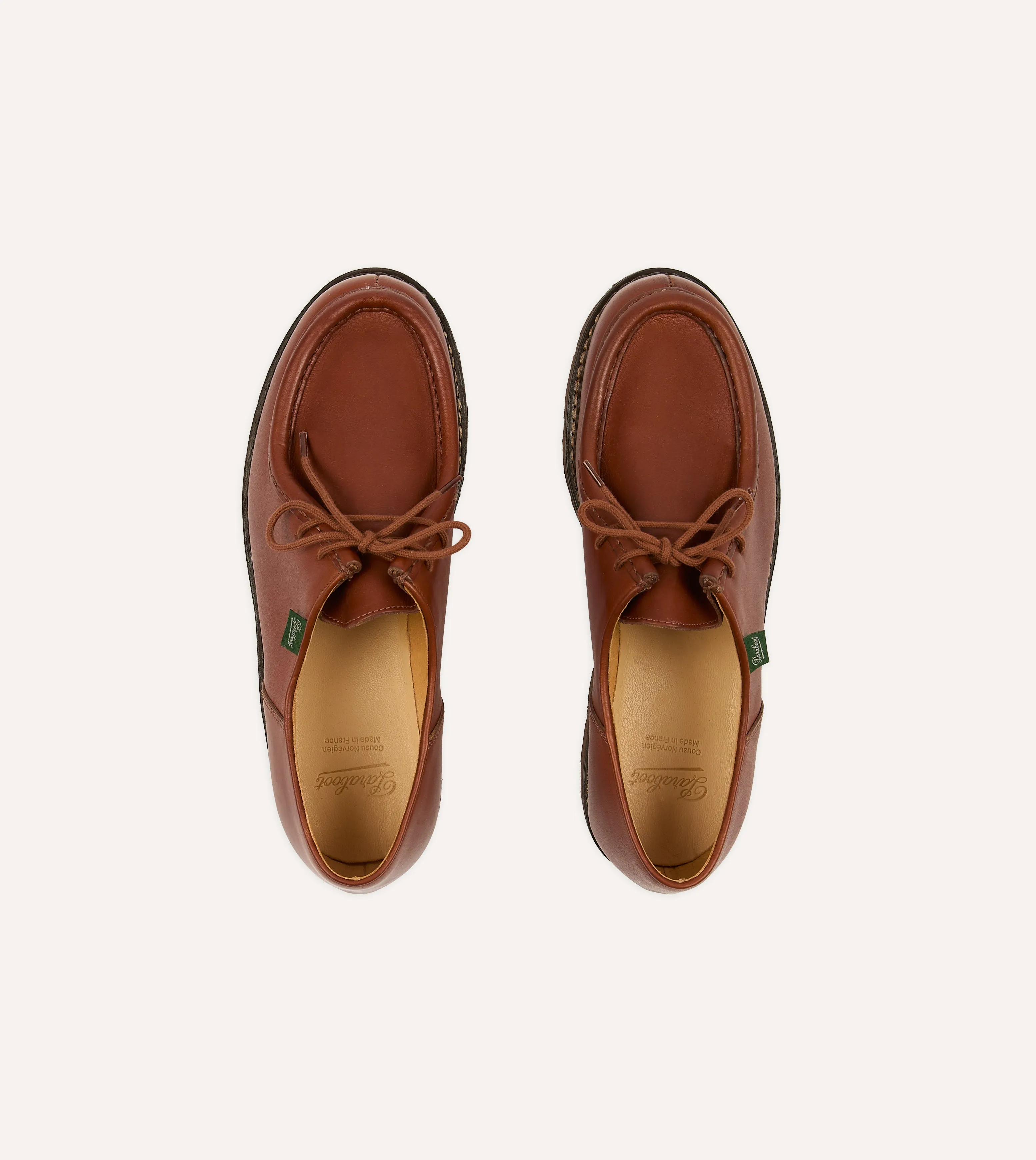 Paraboot Michael Marron Leather Derby Shoe Training Balance Fit