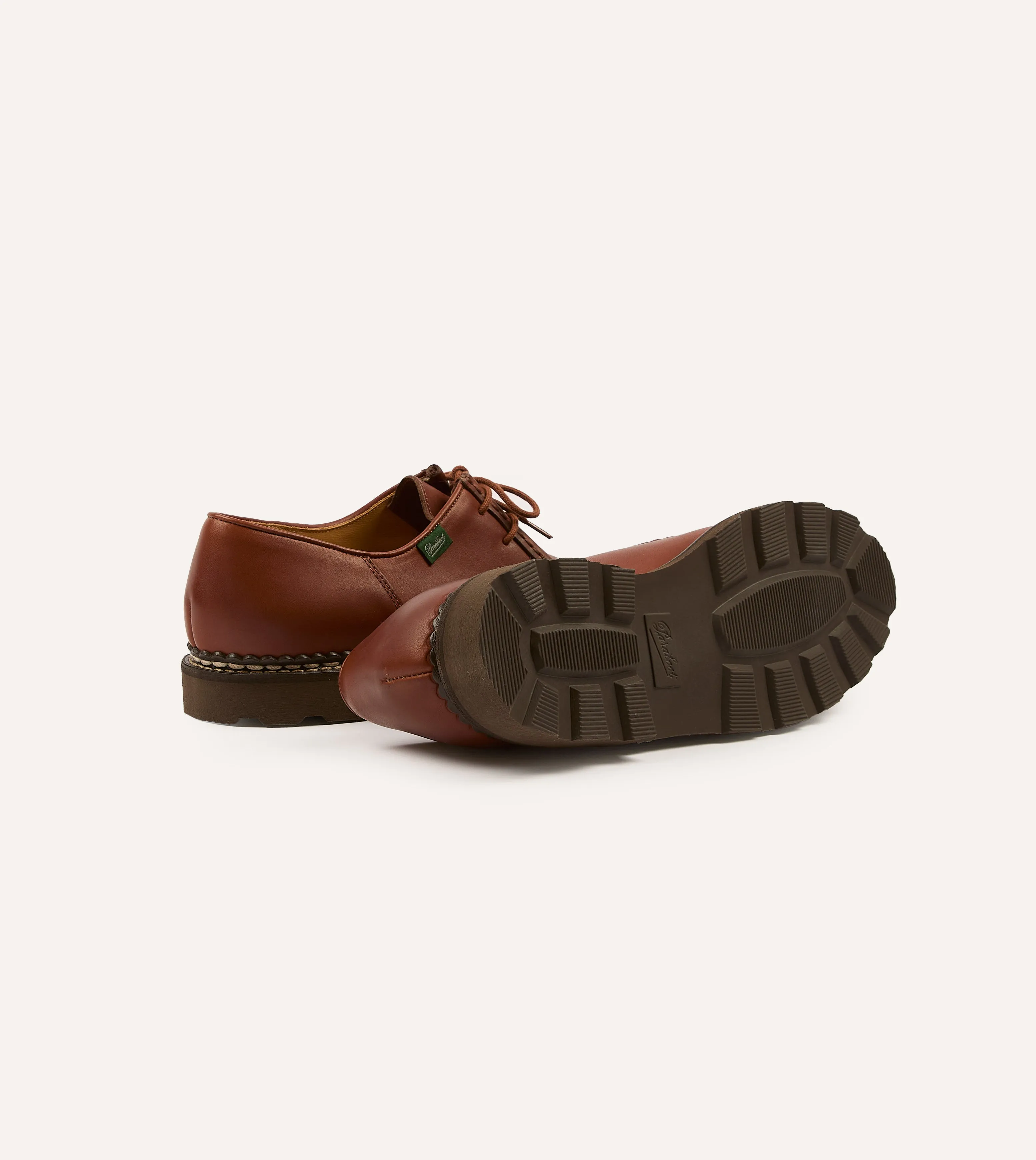 Paraboot Michael Marron Leather Derby Shoe mud proof
