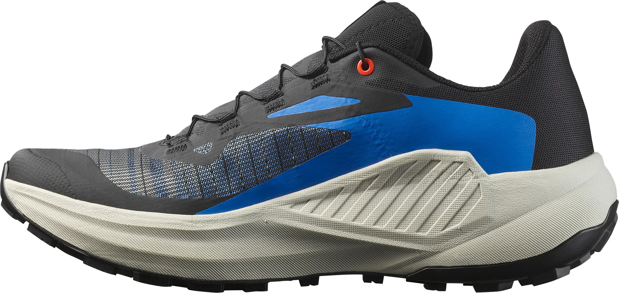 TPU Stability Soft Interior Salomon Genesis Mens Trail Running Shoes - Black