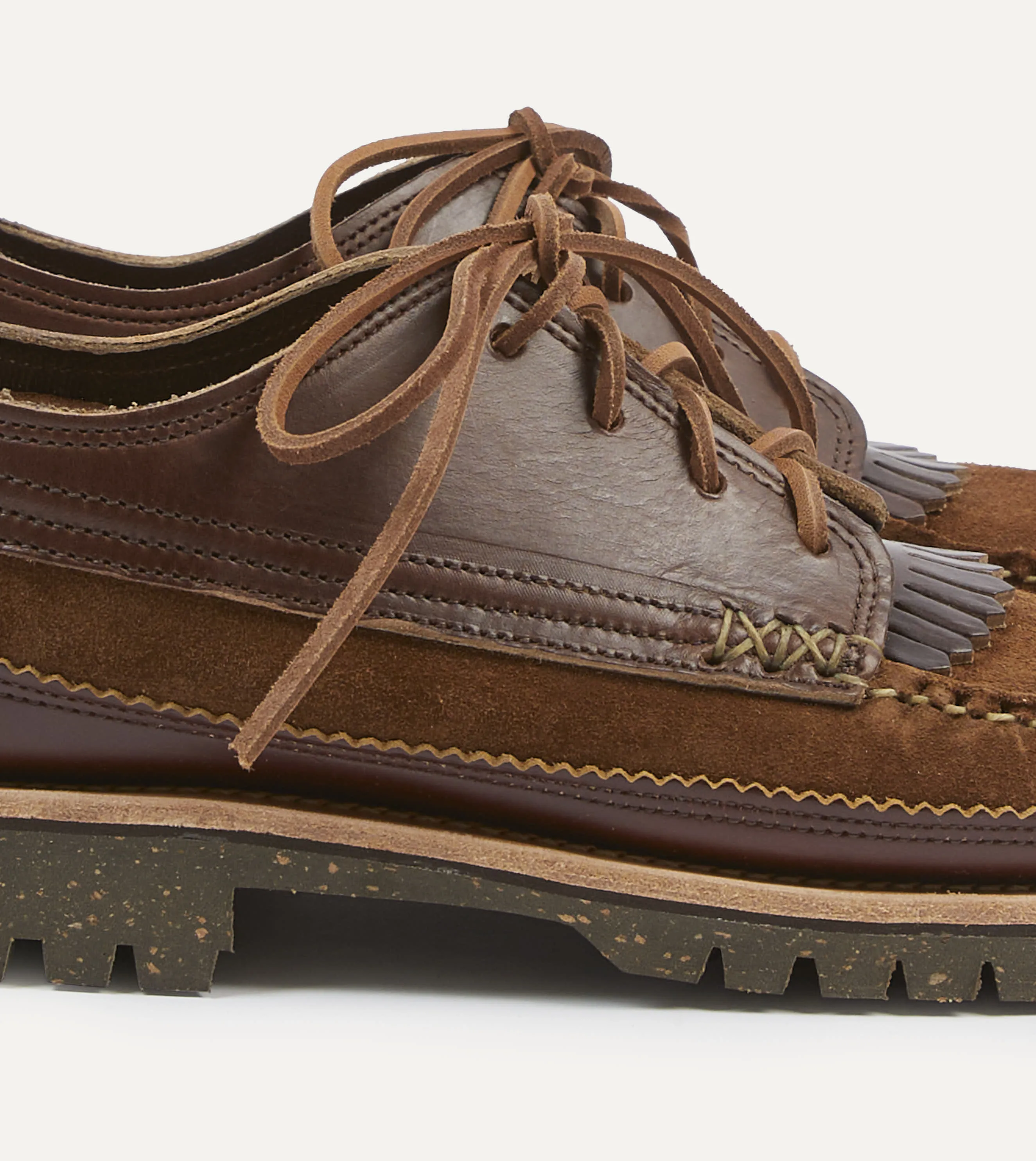 Long Move Grab Now Yuketen Brown Leather Maine Guide Ox Shoe