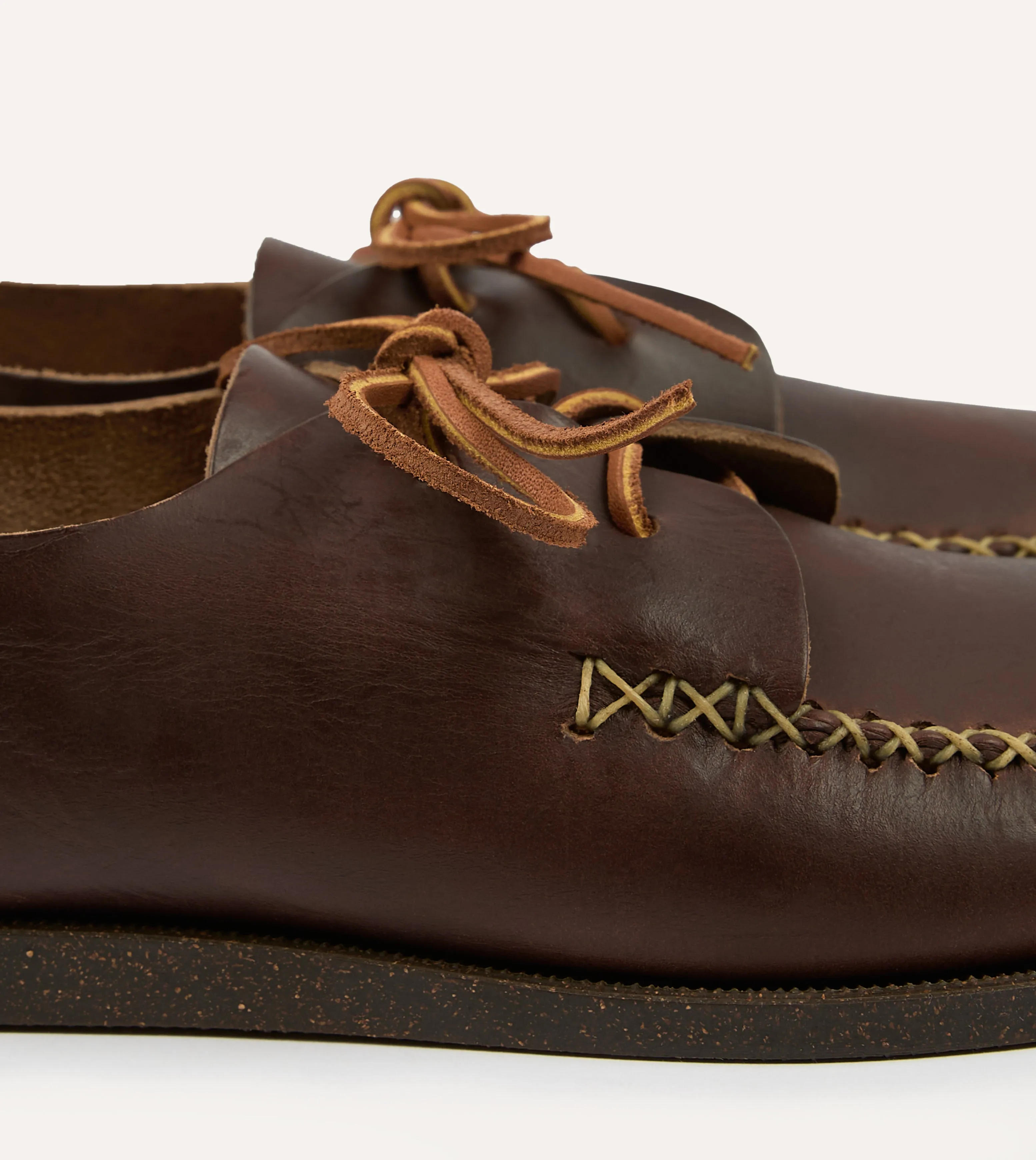 Yuketen Brown Two-Piece Oxford with Camp Sole London Cool