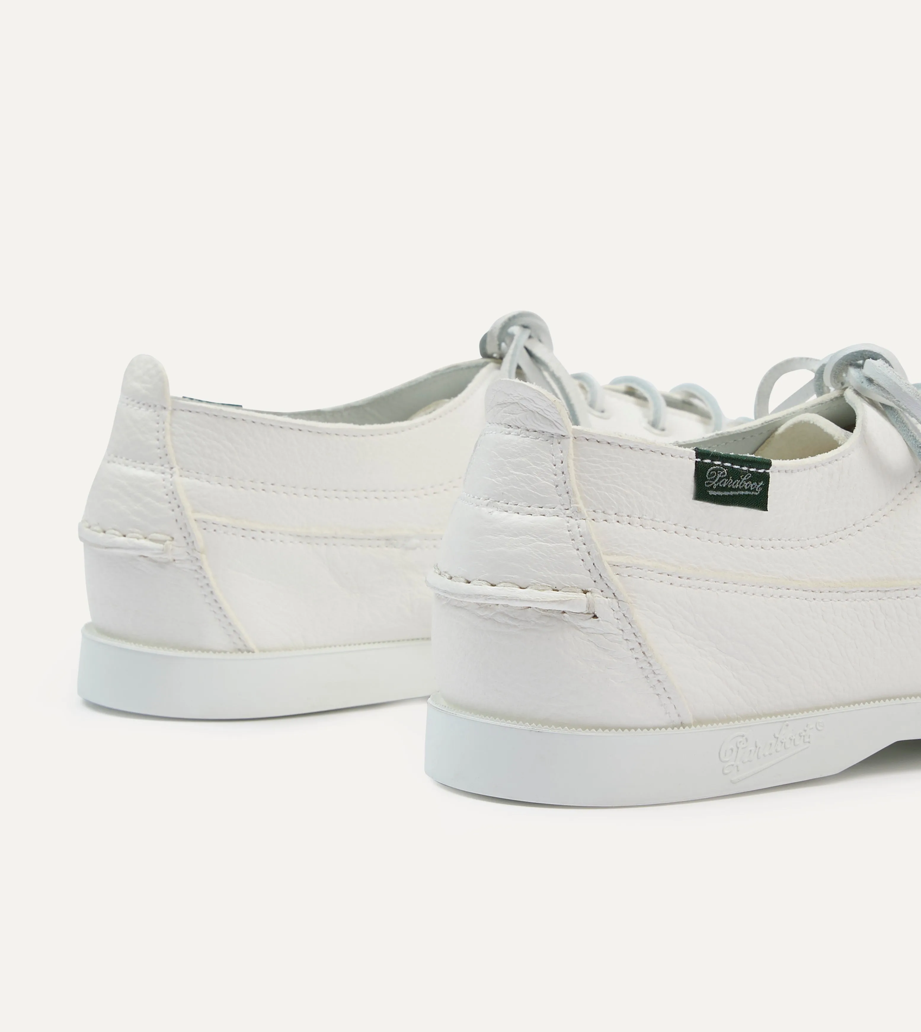 Spring Bloom Paraboot Malibu Blanc Deer Leather Boat Shoe