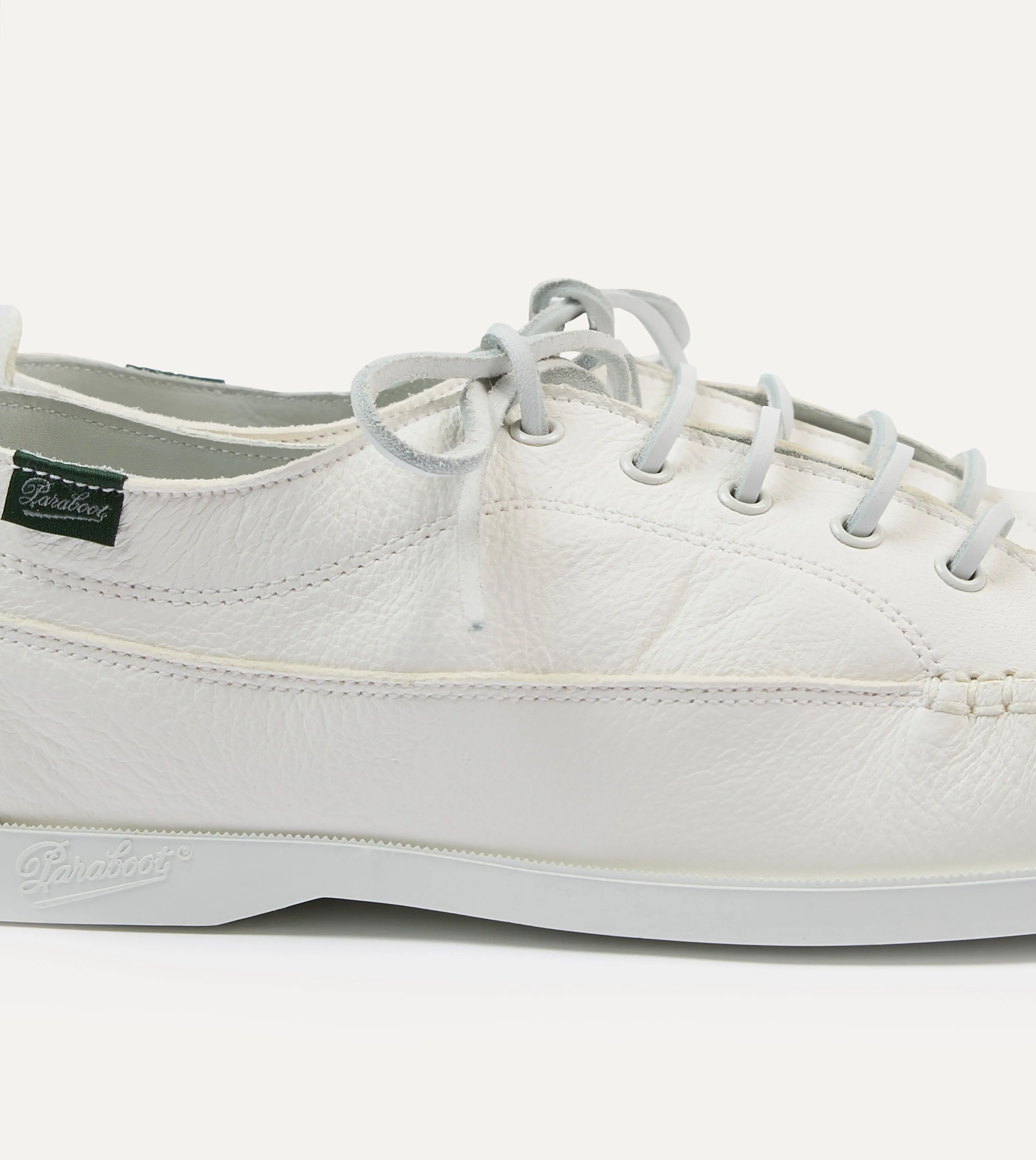 Star Edge London Cool Paraboot Malibu Blanc Deer Leather Boat Shoe
