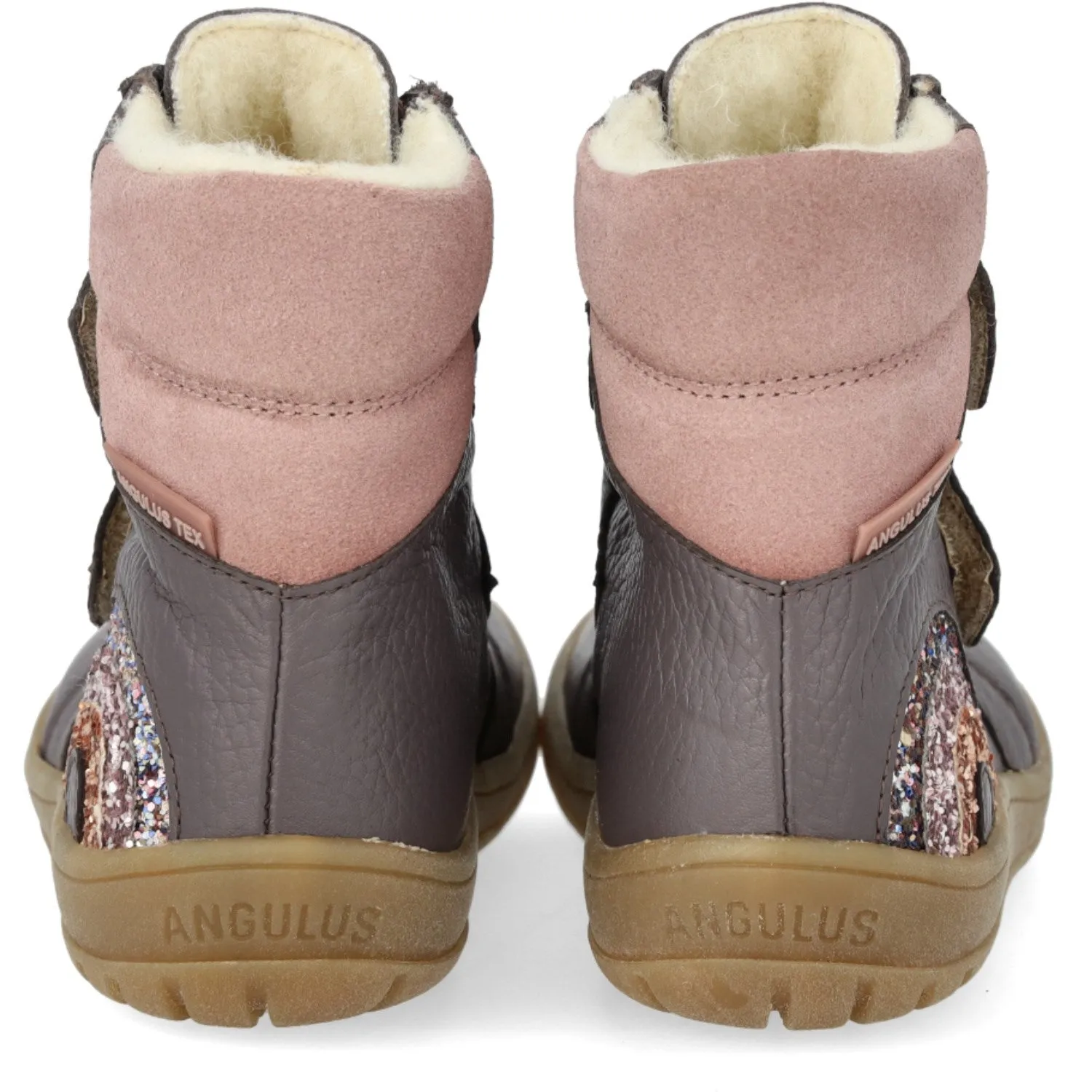 Frozen Terrain Protection Angulus Lavender/Faded Rose TEX Boot with Sparkling Glitter Rainbow