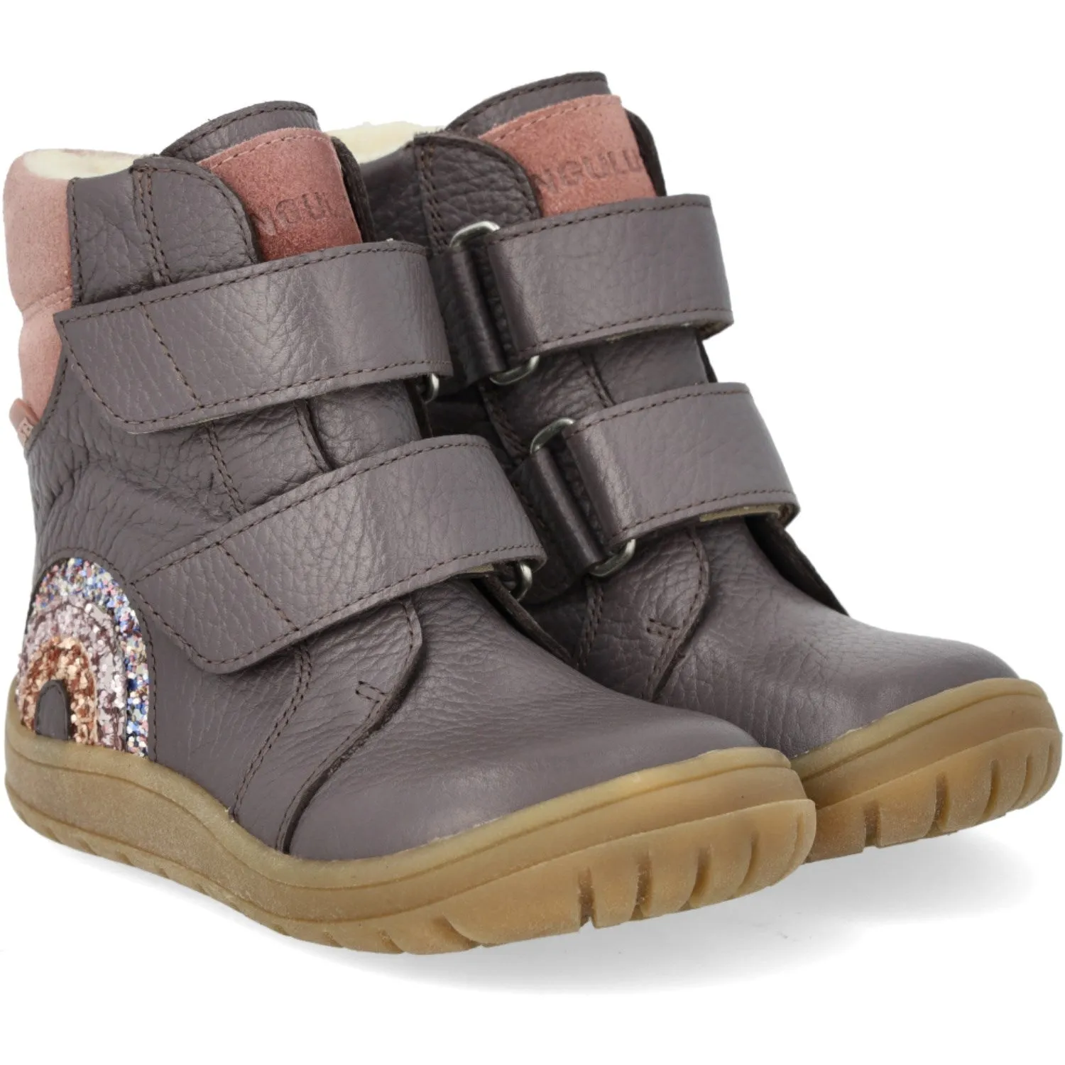 Cushioned Arctic Trekking Angulus Lavender/Faded Rose TEX Boot with Sparkling Glitter Rainbow