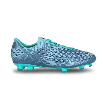 Starter Zone NIVIA Reptile Football Shoes for Men (Grey/Green)