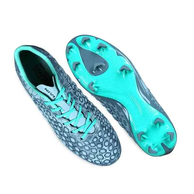 NIVIA Reptile Football Shoes for Men (Grey/Green) Upper Control