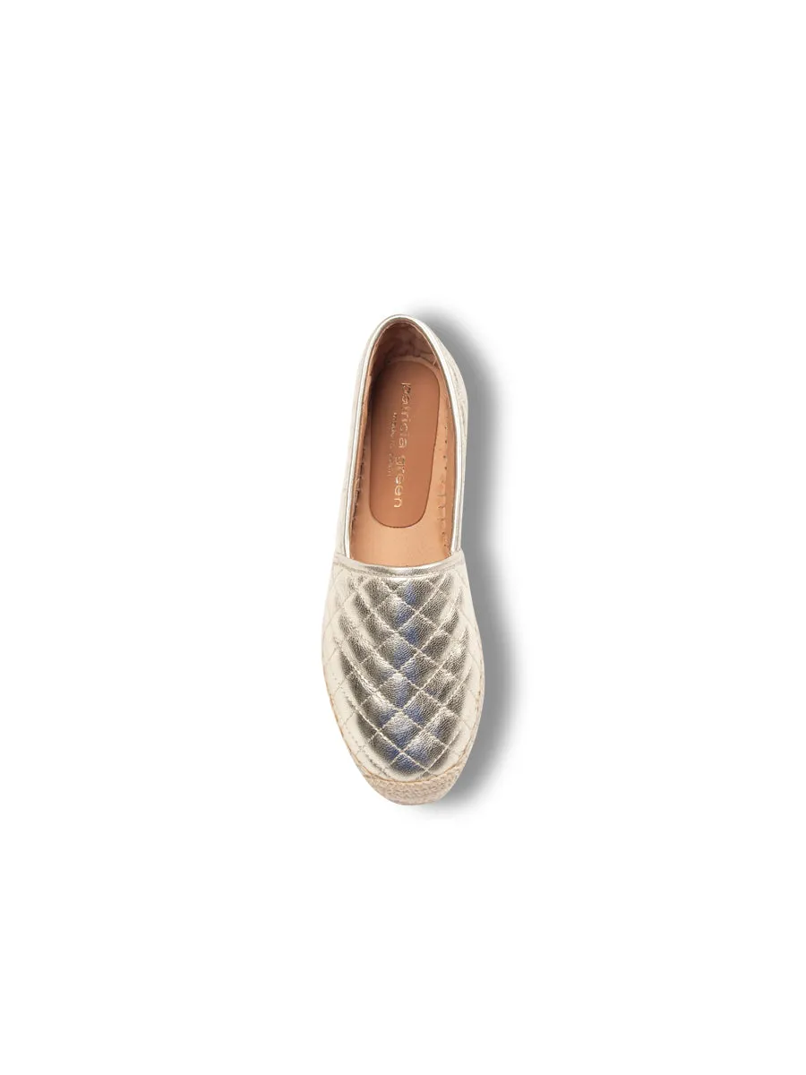 Abigail Quilted Slip on Espadrille Classic Silhouette