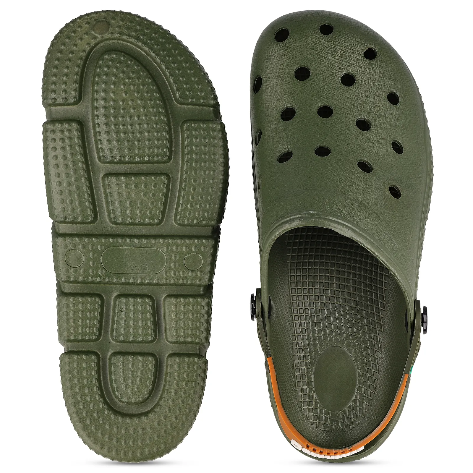 BOTOWI Men's Clogs  - BW97549 Olive Green Wave Fun