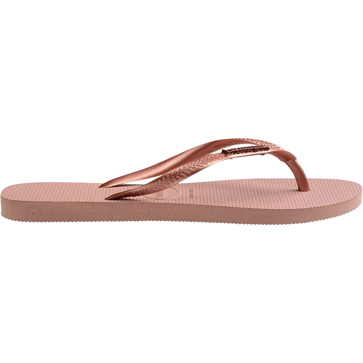 Quick Slip Fit Relaxed Comfort Women's Slim Logo Metallic Sandal