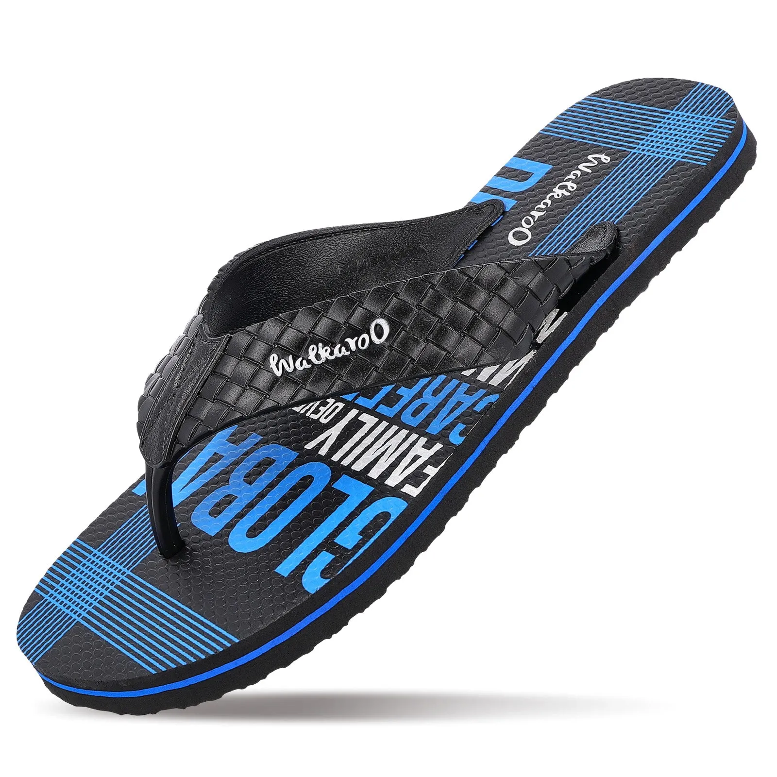 Men's Hawai Slippers - HG166 Blue Black Outdoor Steps