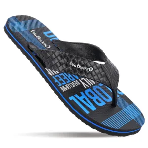 Foot Health Fit Men's Hawai Slippers - HG166 Blue Black